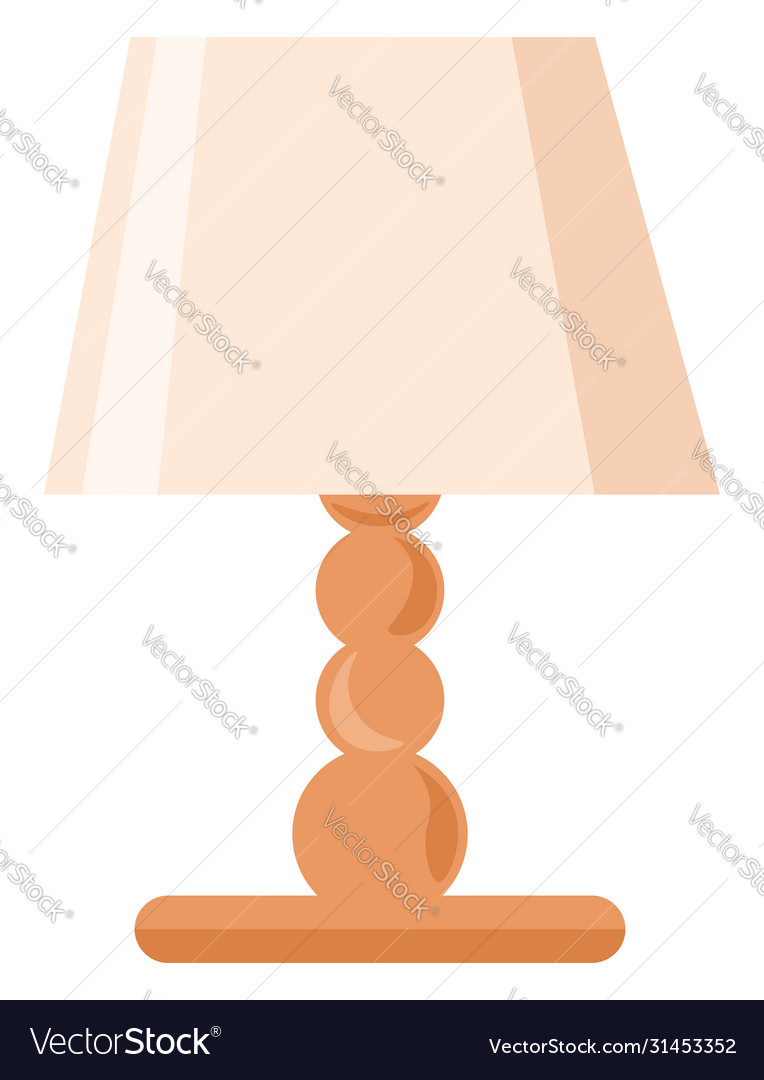 Table lamp on white background