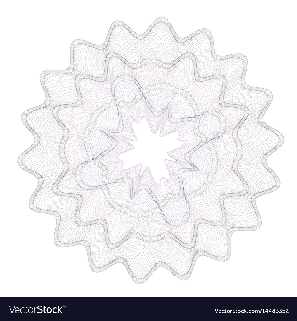 Watermark guilloche pattern Royalty Free Vector Image