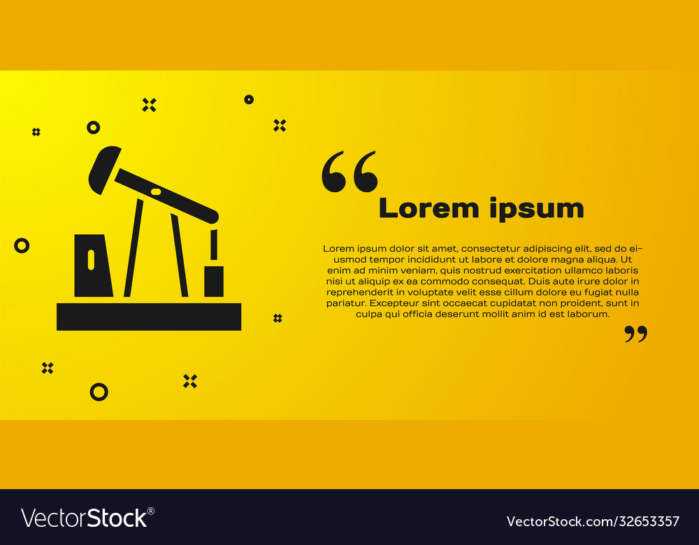 Black oil pump or jack icon isolated