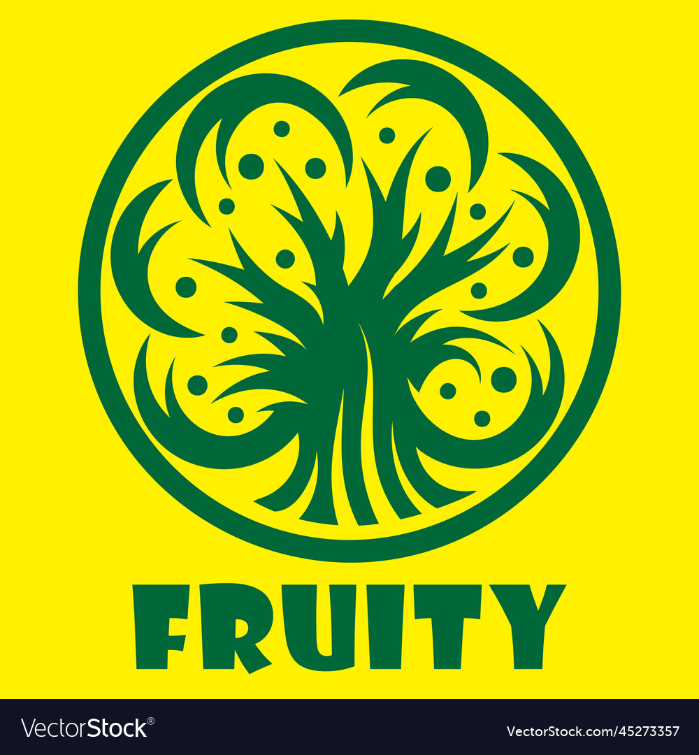 Fruit tree template for design color