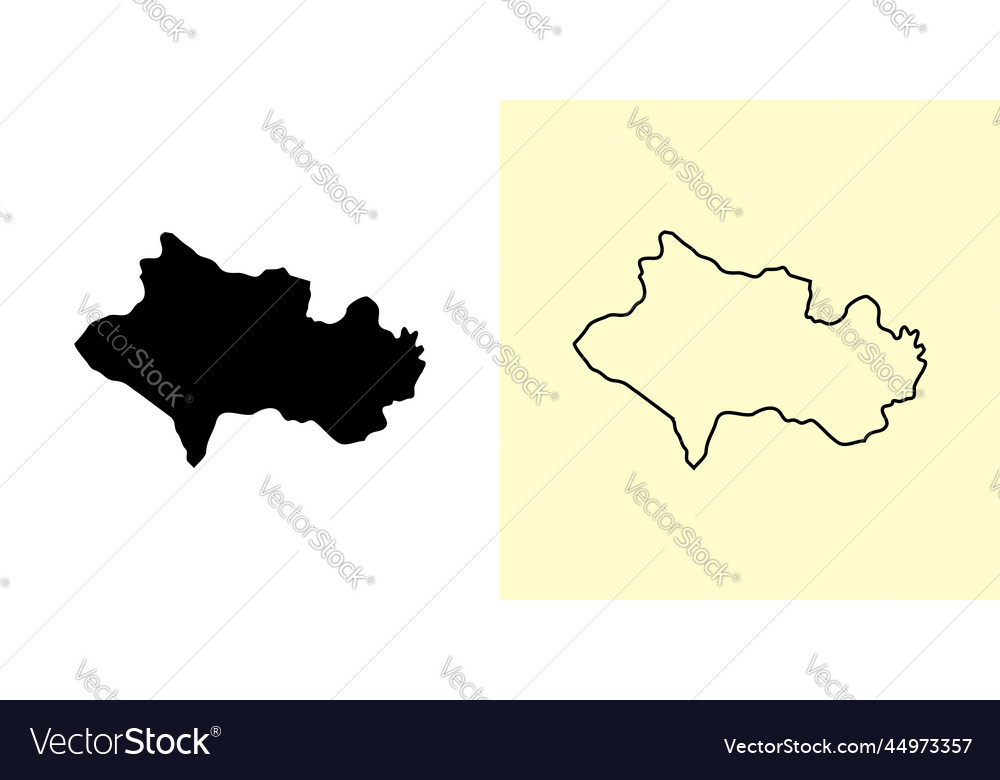 Lorestan map iran asia filled and outline map Vector Image