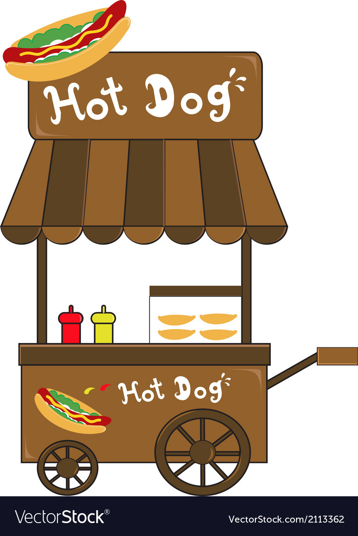 Booth Stand Hot Dog Vendor Royalty Free Vector Image