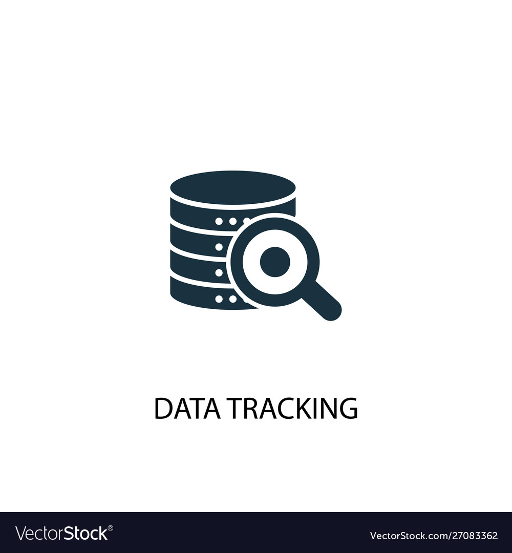 Data tracking icon simple element Royalty Free Vector Image