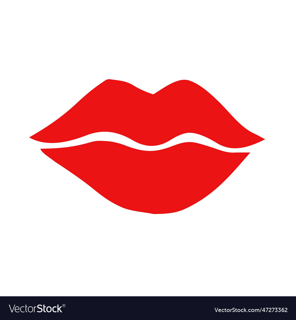 Red lips icon image Royalty Free Vector Image - VectorStock