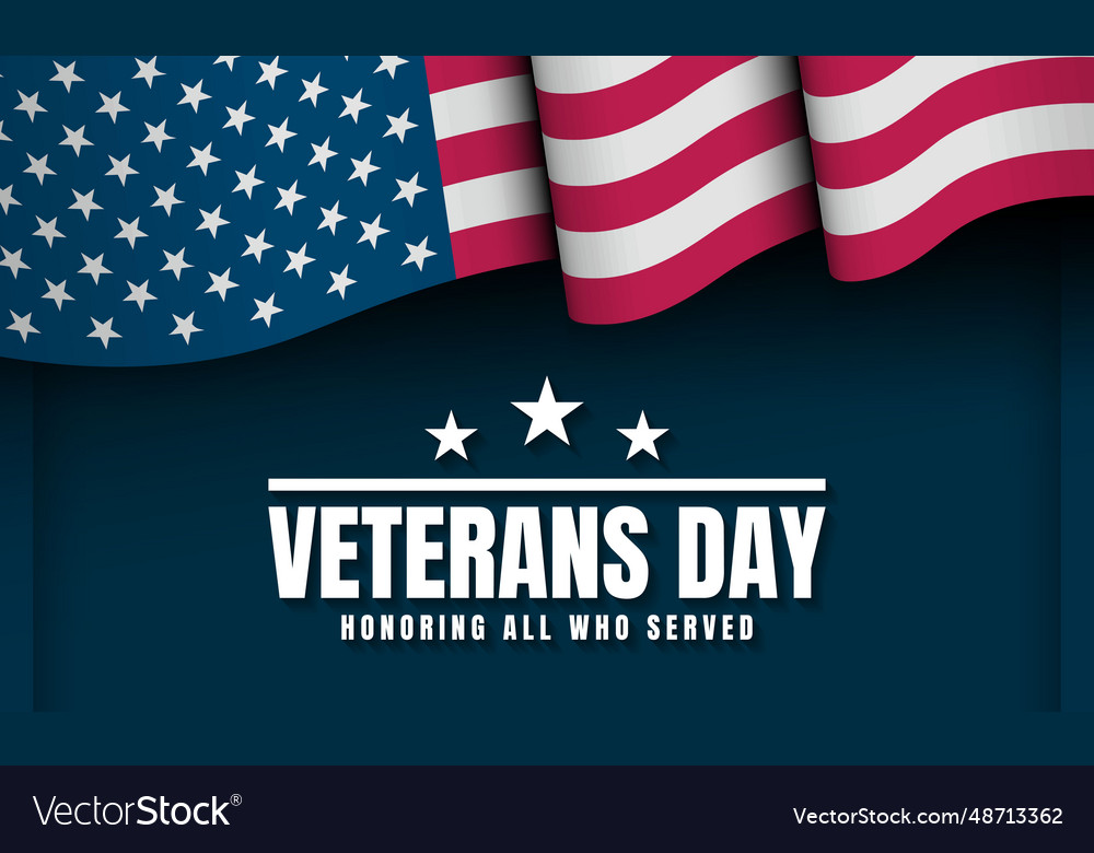 Veterans day background design Royalty Free Vector Image