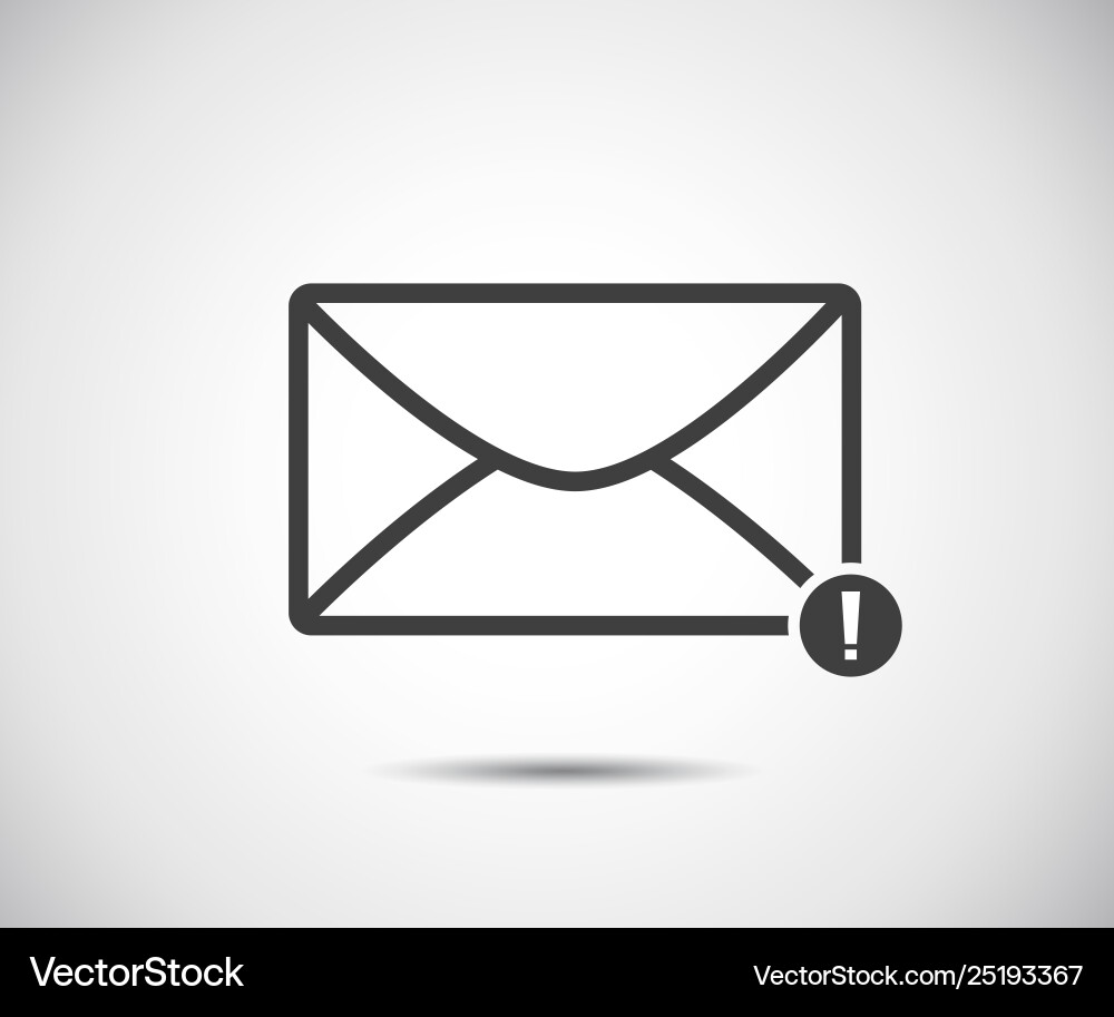 Envelope mail icon flat design style Royalty Free Vector