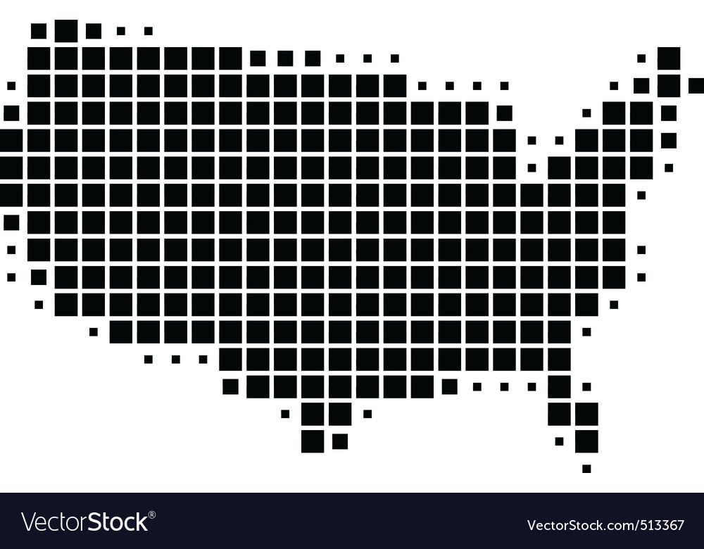 Map of united states america Royalty Free Vector Image