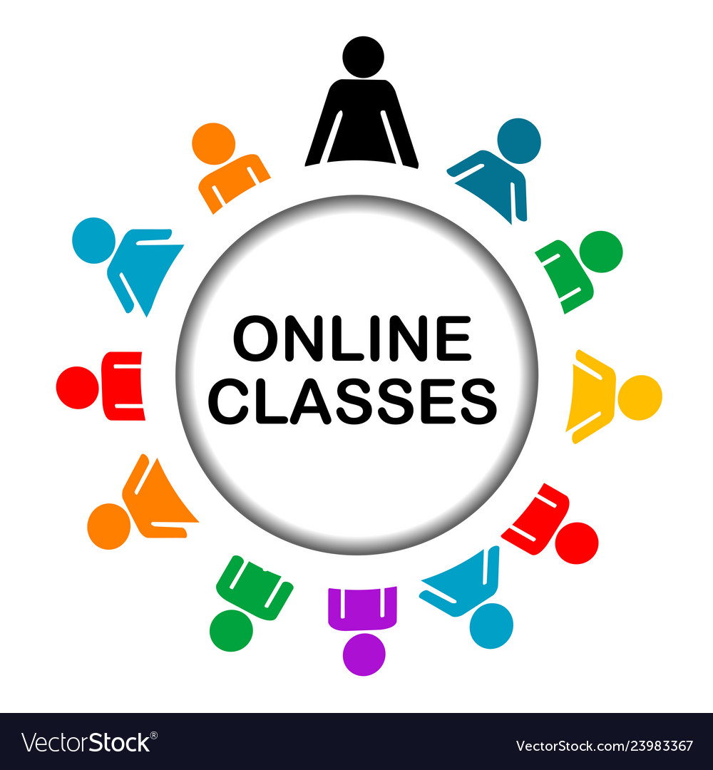 Online Classes Icon Royalty Free Vector Image Vectorstock