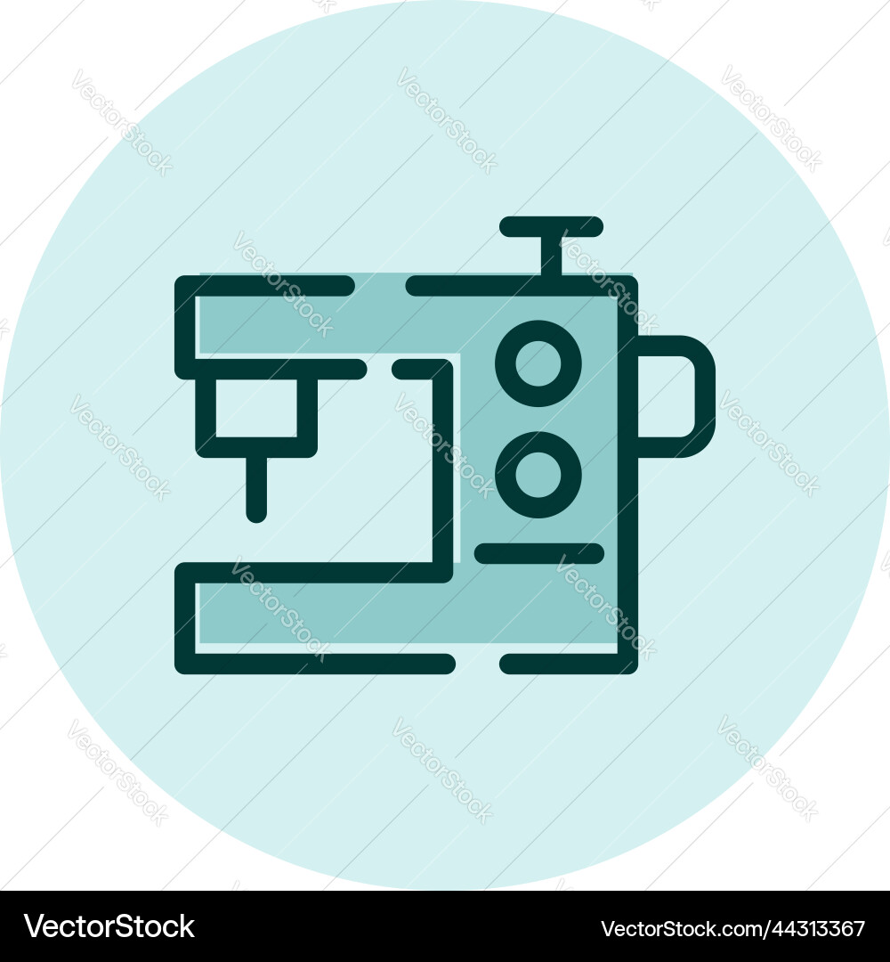 Sewing machine on a white background Royalty Free Vector