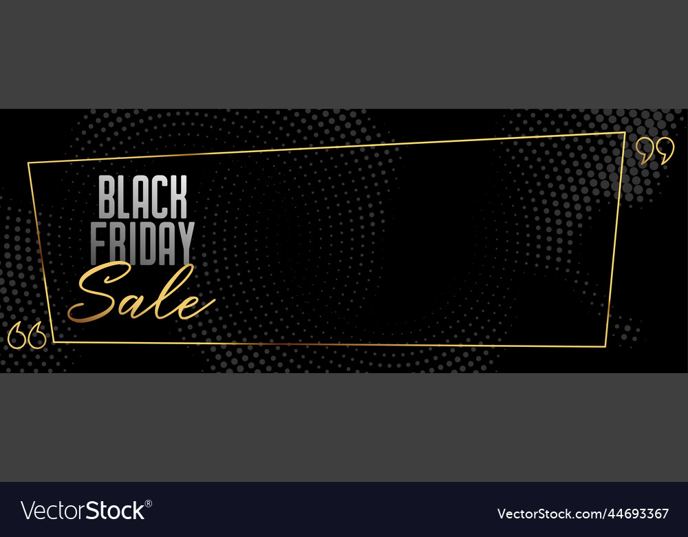 Wide black friday sale banner with text space