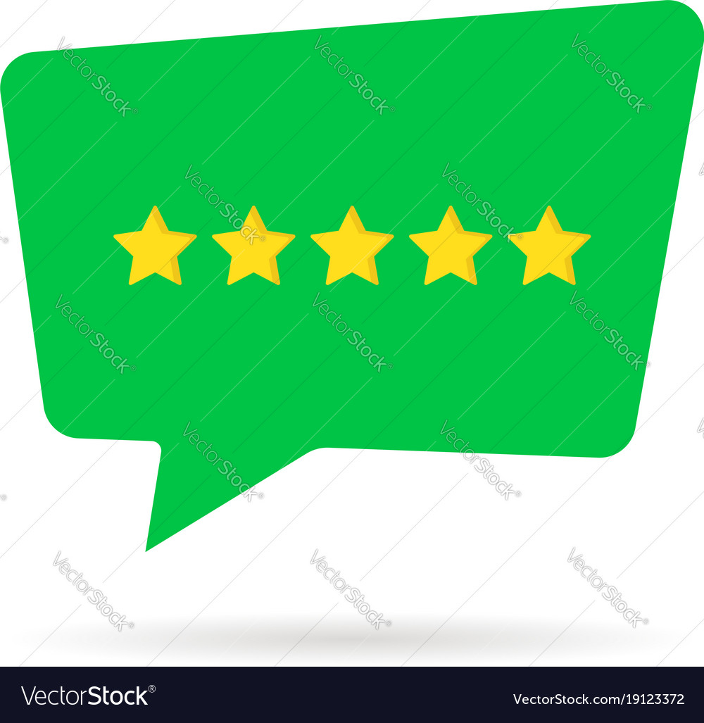 Five rating star like positive feedback Royalty Free Vector