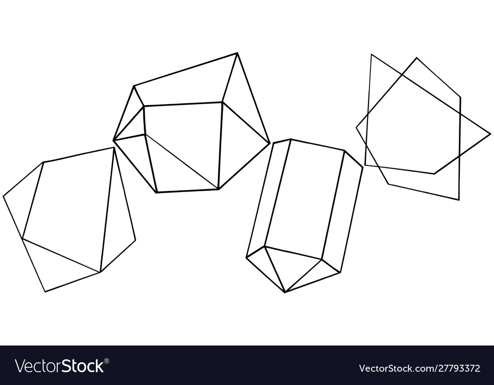 Geometric form isolated Royalty Free Vector Image