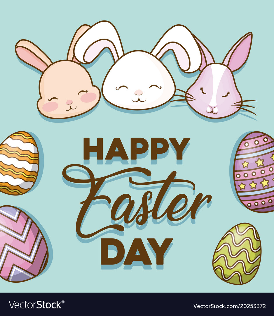 Happy easter day design Royalty Free Vector Image