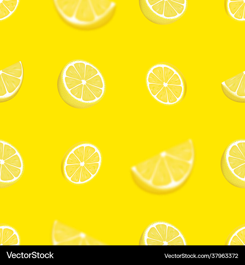 Lemon seamless pattern trendy summer background Vector Image