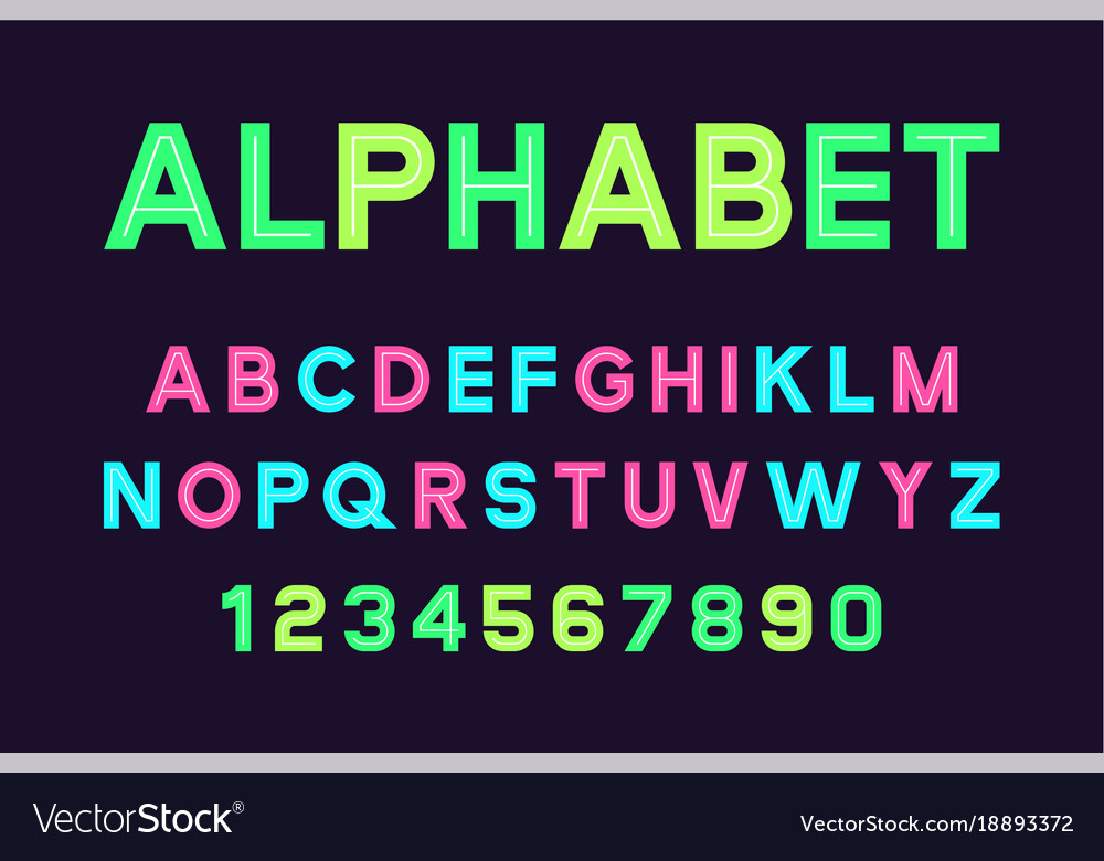 Poster font and alphabet Royalty Free Vector Image