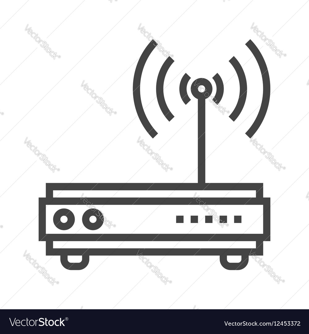 Router line icon