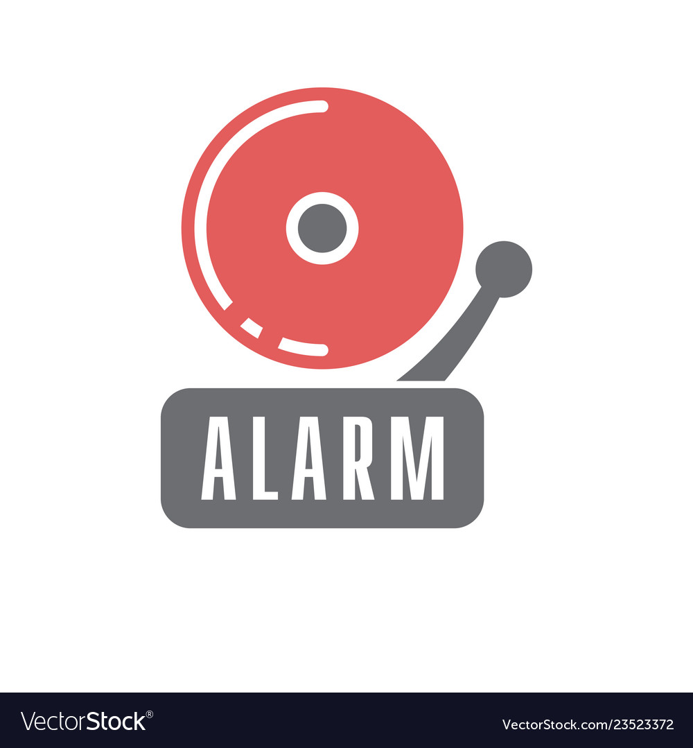 Safety fire alarm icon on white background Vector Image