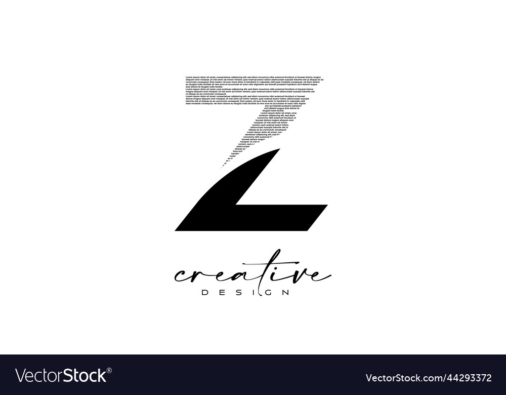 Z letter logo design with creative letter made Vector Image