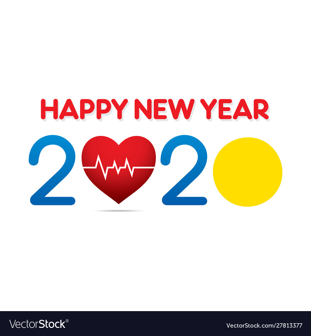 Creative new year 2020 greeting card design Vector Image