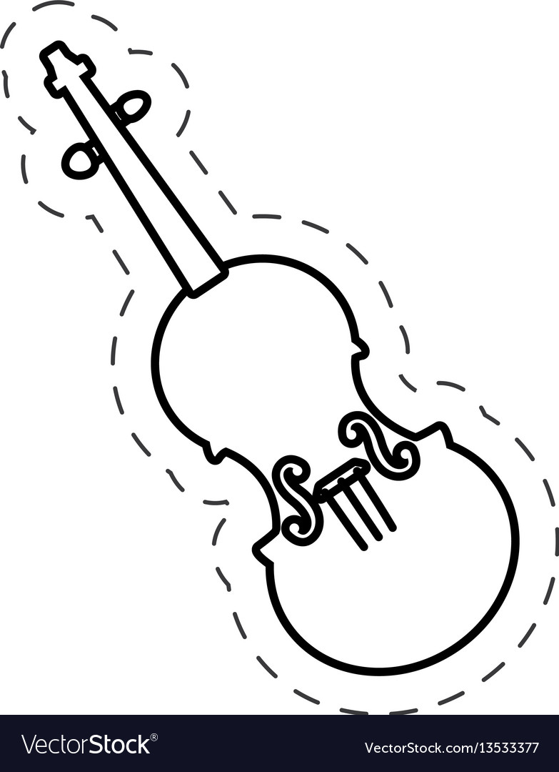 Fiddle instrument music cut line