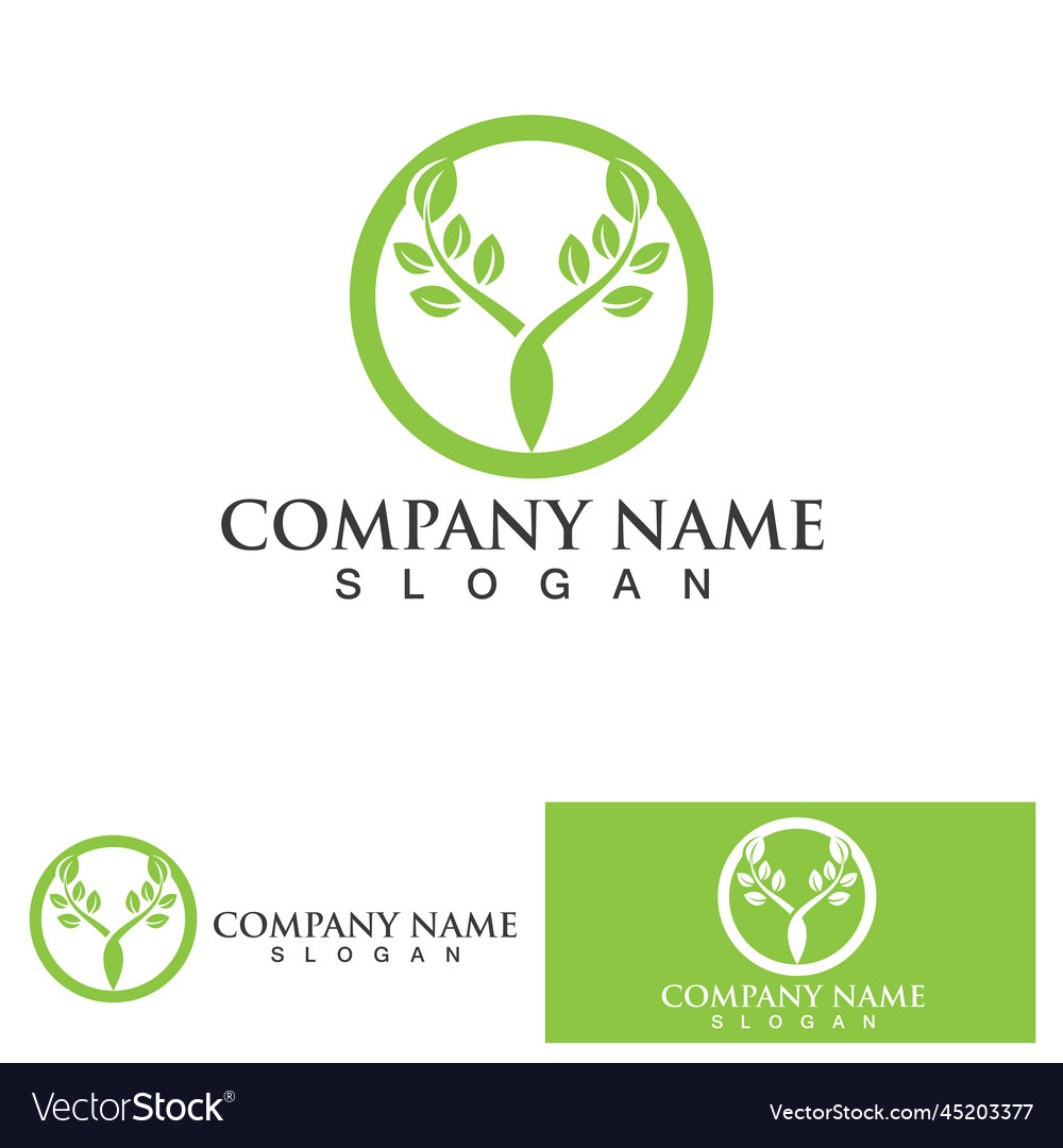 Green leaf ecology nature element logo Royalty Free Vector