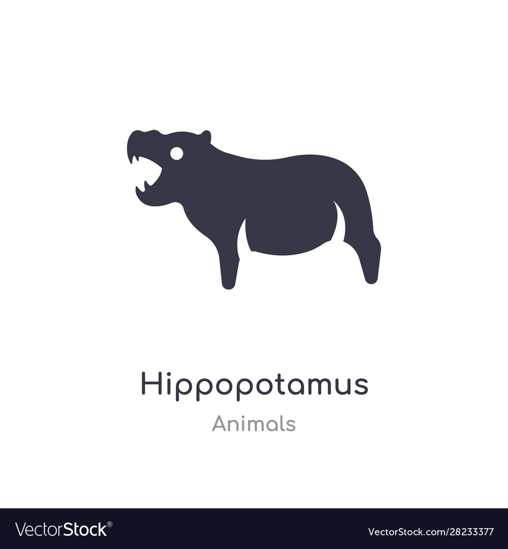 Hippopotamus icon isolated icon from Royalty Free Vector