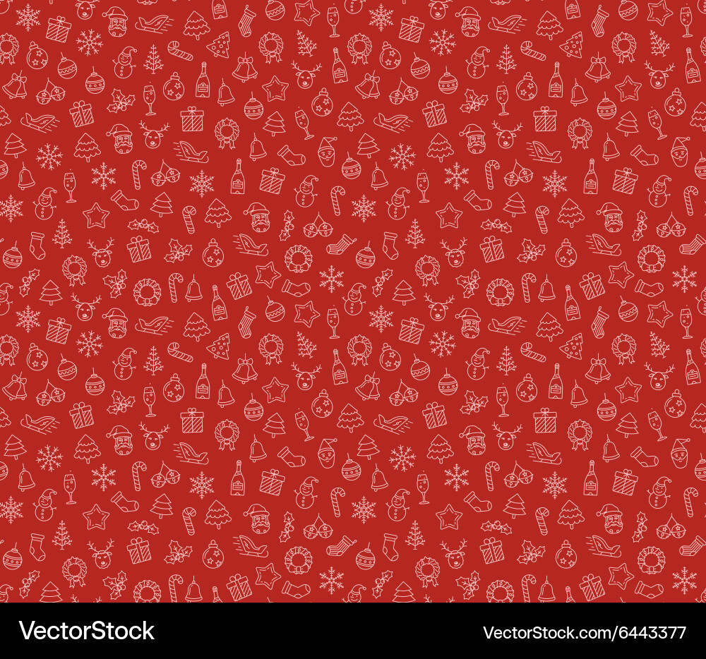 Merry christmas seamless pattern Royalty Free Vector Image