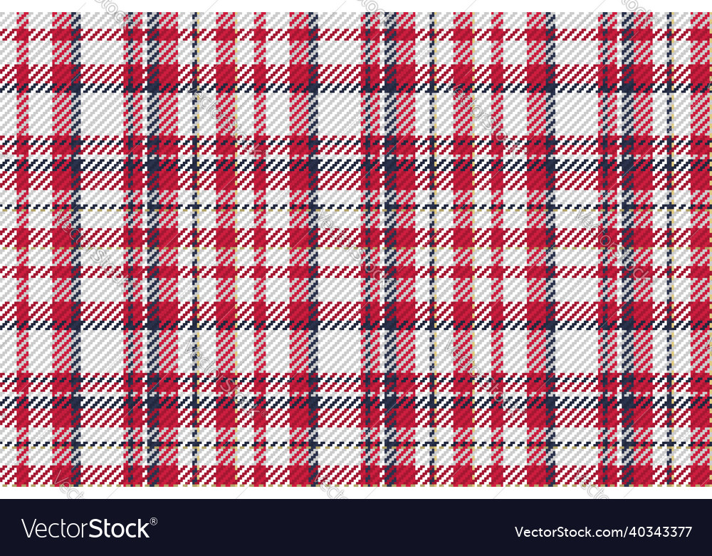 Seamless Pattern Of Christmas Tartan Plaid Vector Image