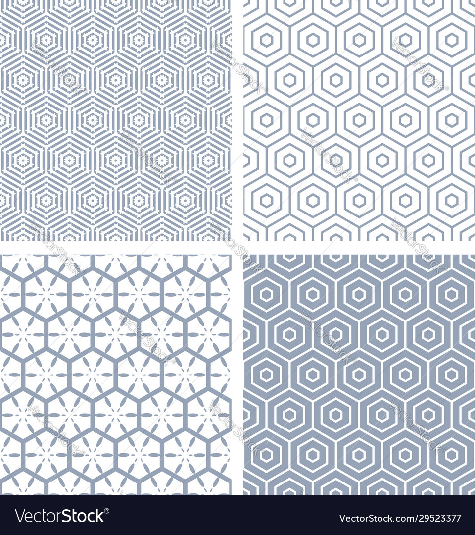 Seamless patterns set Royalty Free Vector Image