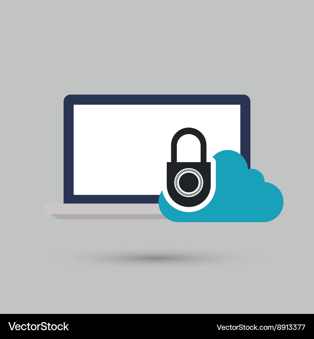 Technology icon security system concept flat Vector Image