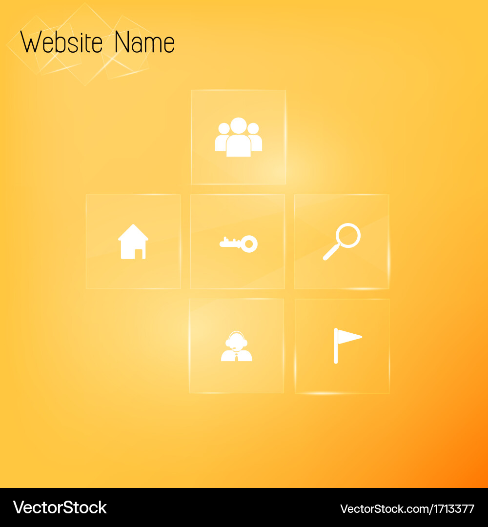 Website template design Royalty Free Vector Image