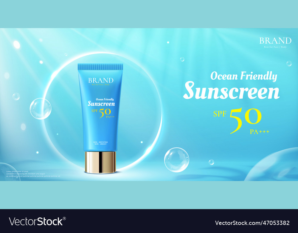 Beauty product ad template Royalty Free Vector Image