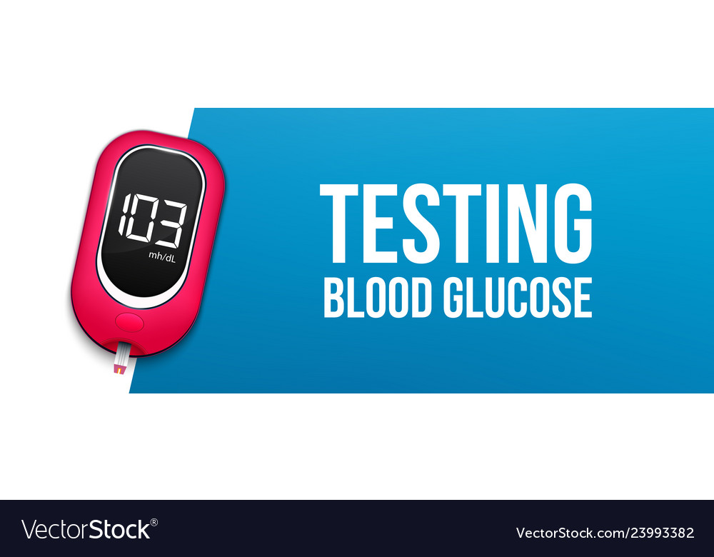 Creative blood glucose Royalty Free Vector Image