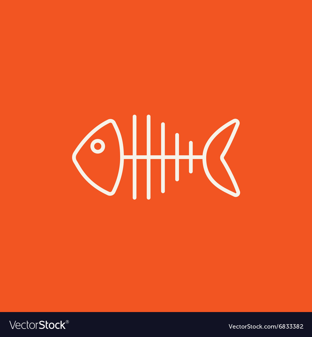 Fischskelett Linie Icon