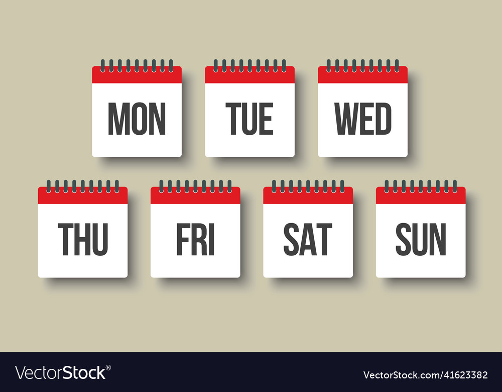 Days Of The Week Calendar