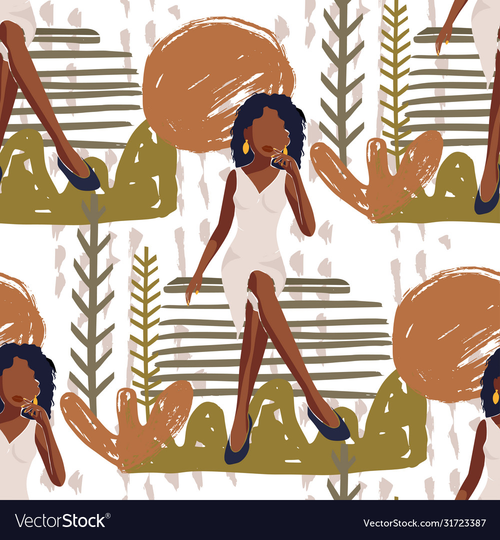 Girl seamless pattern