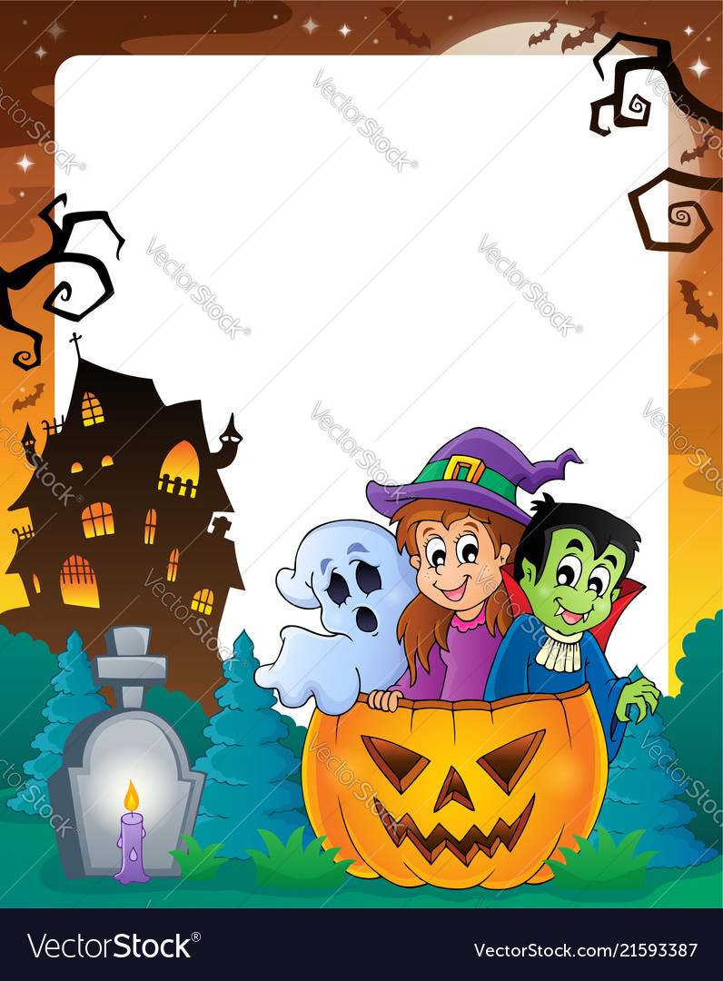 Halloween Theme Frame 2 Vector Image Halloween Theme Frame 2 Vector Image