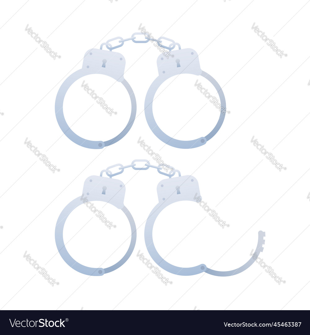 Handcuffs or hand restraints icon Royalty Free Vector Image