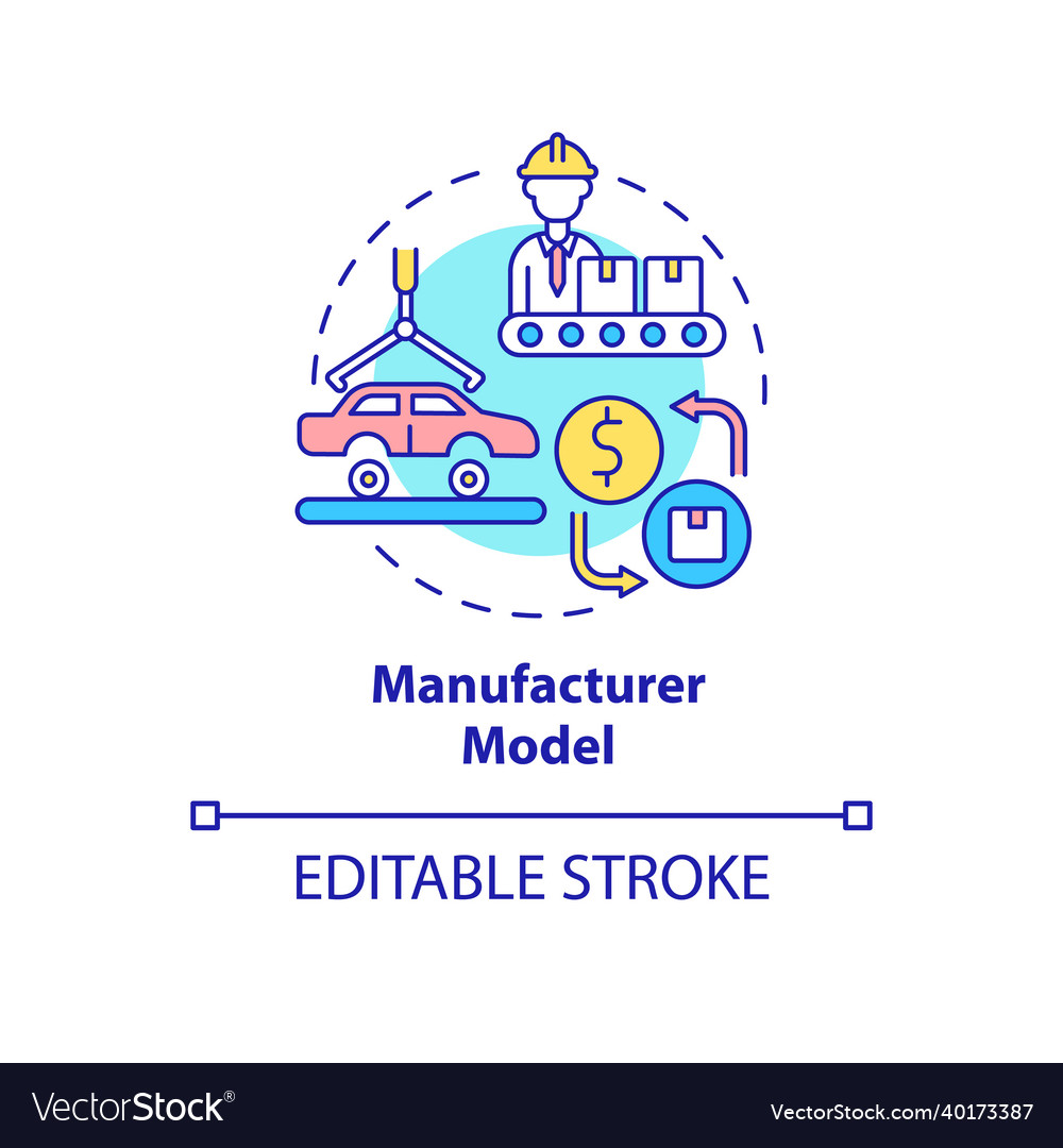 Manufacturing model concept icon Royalty Free Vector Image