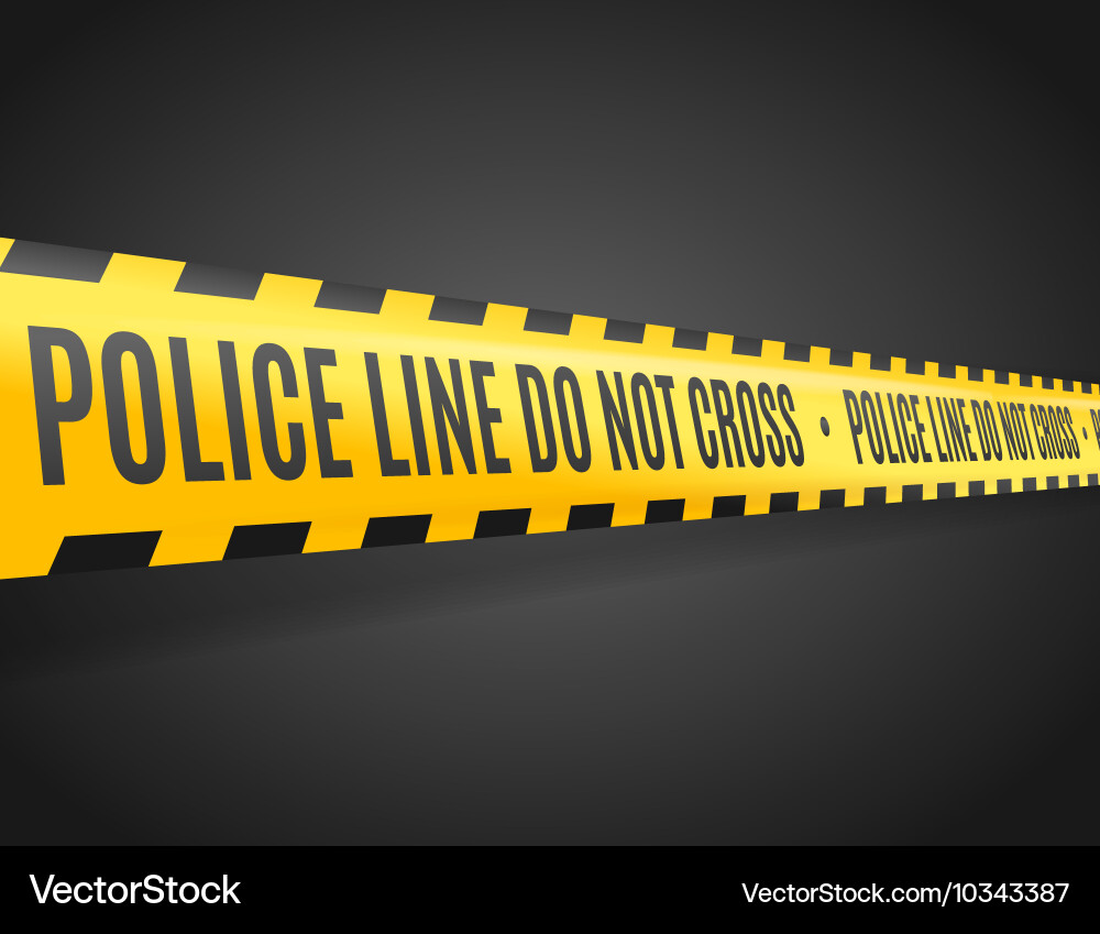 Police line with text not cross Royalty Free Vector Image