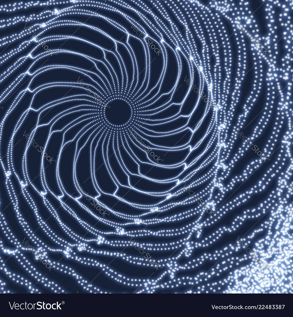 Spiraltunnel-Array mit dynamischen Partikeln