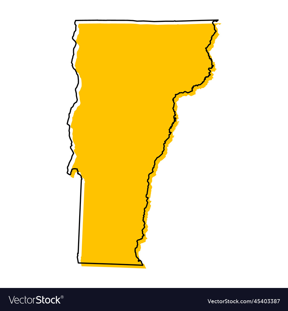 Vermont map shape united states of america flat Vector Image