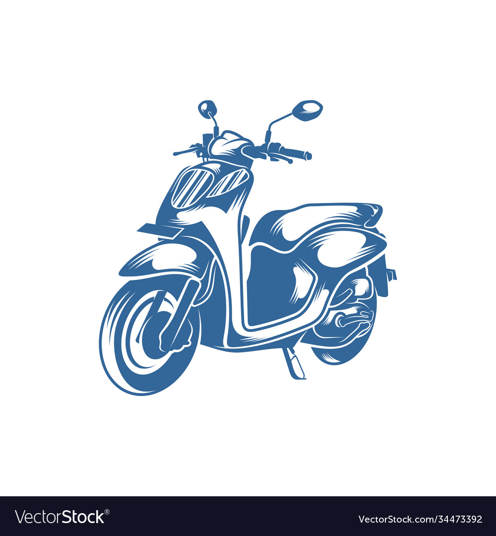 Motorcycle logo design template scooter matic