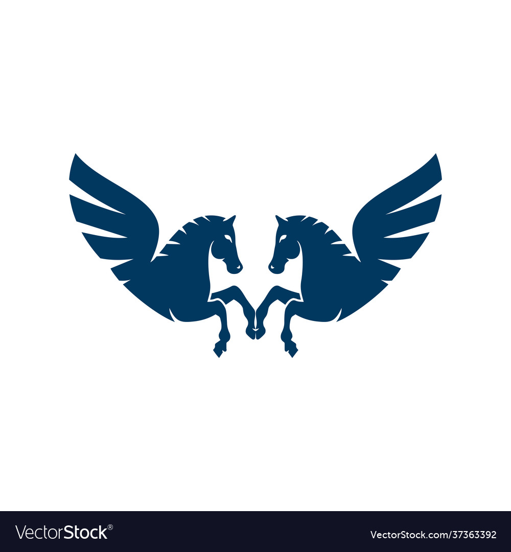 Pegasus letter m logo icon