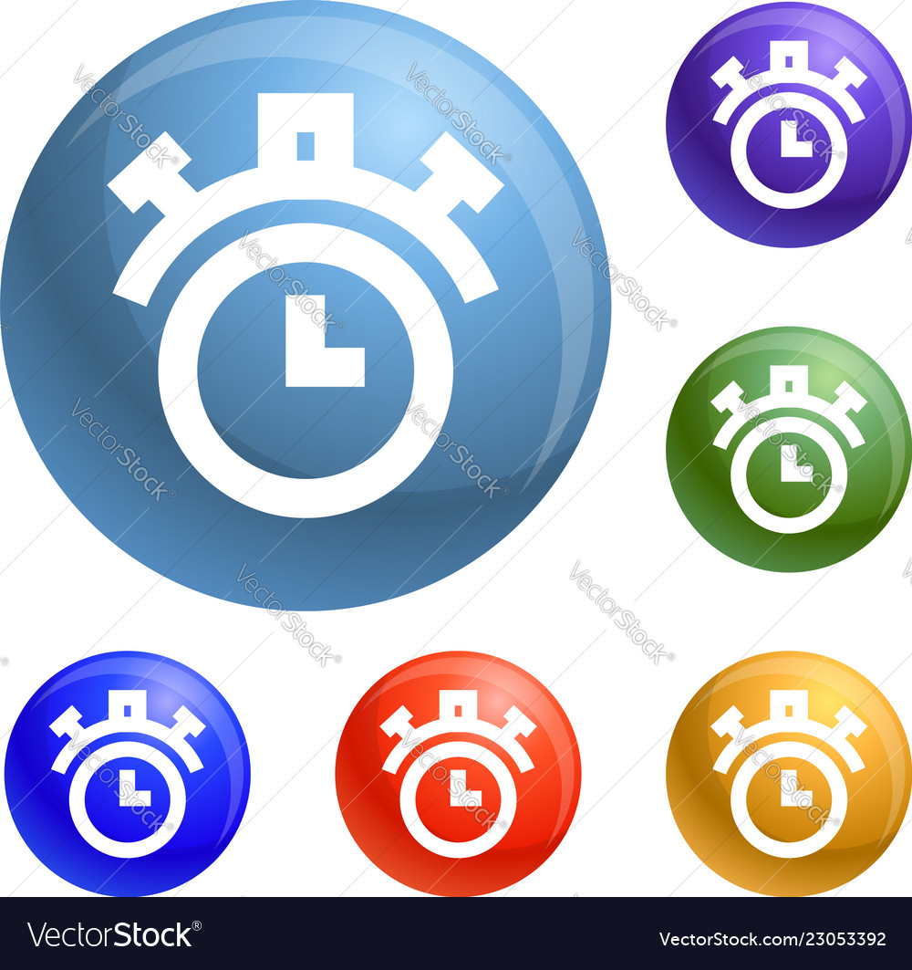 Stopwatch icons set Royalty Free Vector Image - VectorStock