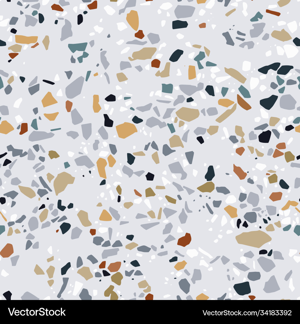Terrazzo seamless pattern Royalty Free Vector Image