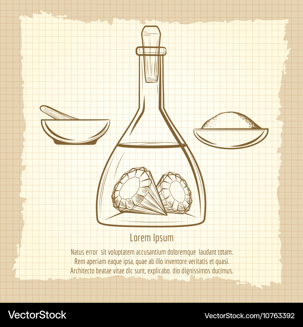 Vintage Sketch Science Lab Equipment Royalty Free Vector