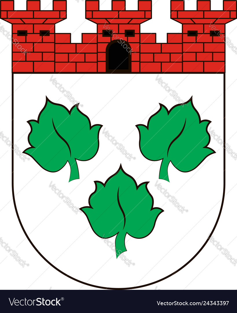 Coat of arms of burscheid in north Royalty Free Vector Image