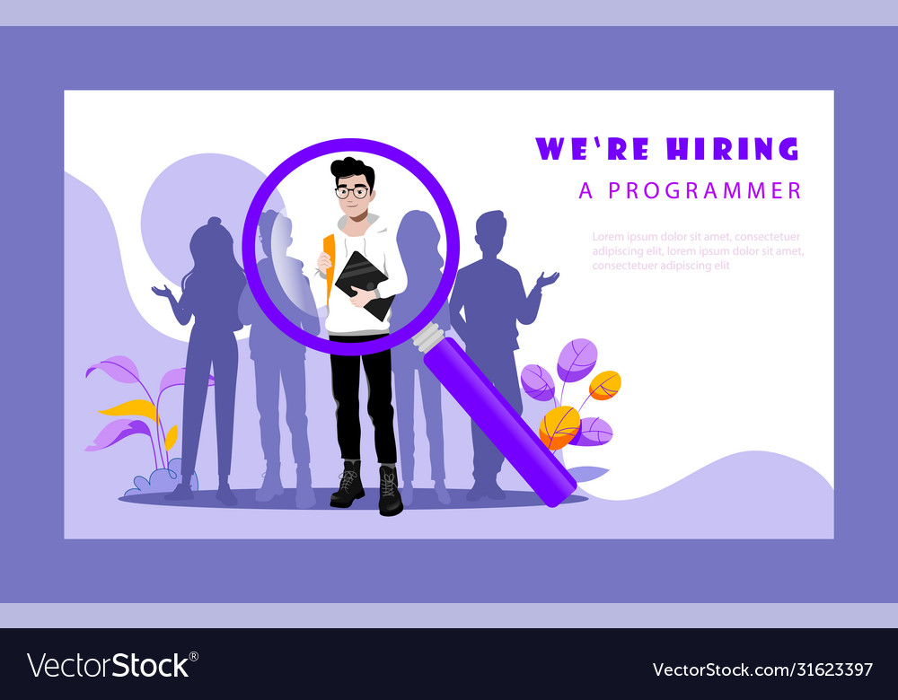 Concept of recruitment agency hr manager Vector Image