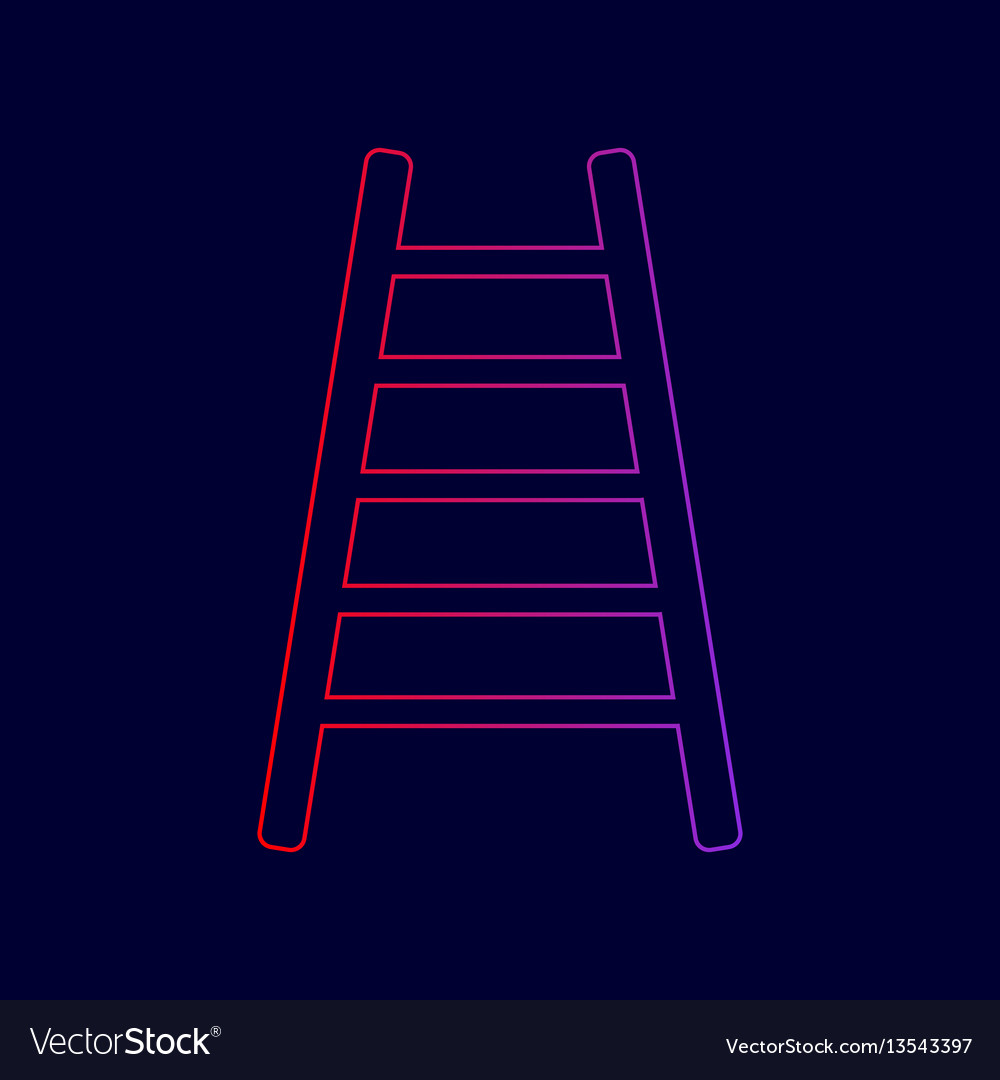 Ladder sign line icon